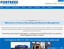 Tablet Screenshot of fortressrecycling.com